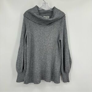 Anthropologie Paloma Cowl Neck Balloon Sleeve Sweater Gray Size S